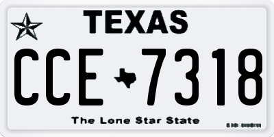 TX license plate CCE7318
