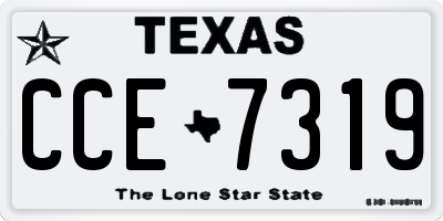 TX license plate CCE7319
