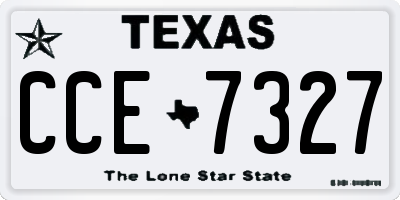 TX license plate CCE7327