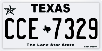 TX license plate CCE7329