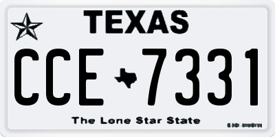 TX license plate CCE7331