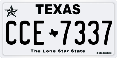 TX license plate CCE7337