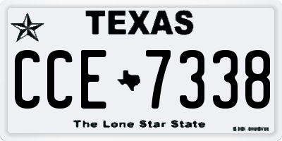 TX license plate CCE7338