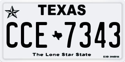 TX license plate CCE7343