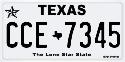 TX license plate CCE7345