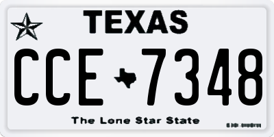 TX license plate CCE7348