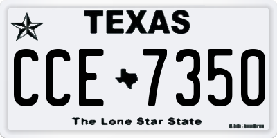 TX license plate CCE7350