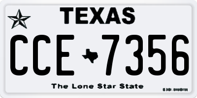 TX license plate CCE7356