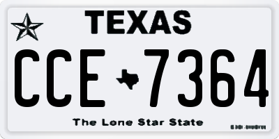 TX license plate CCE7364