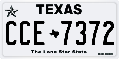 TX license plate CCE7372