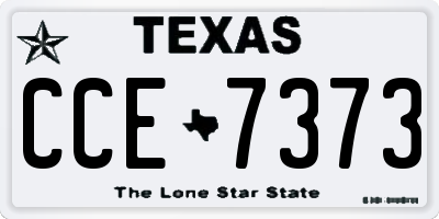 TX license plate CCE7373