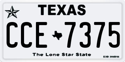 TX license plate CCE7375