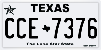 TX license plate CCE7376