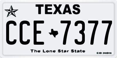 TX license plate CCE7377