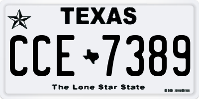 TX license plate CCE7389