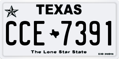 TX license plate CCE7391