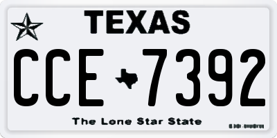 TX license plate CCE7392