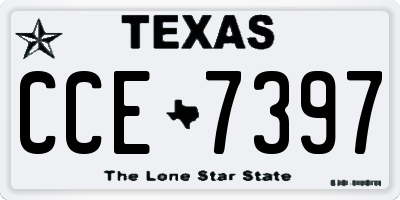 TX license plate CCE7397