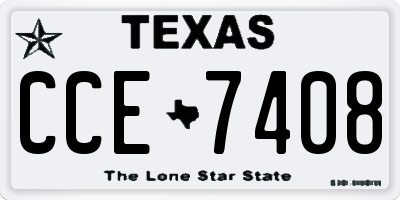 TX license plate CCE7408