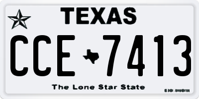 TX license plate CCE7413