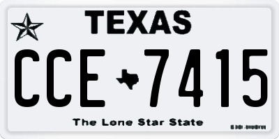 TX license plate CCE7415