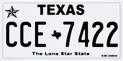 TX license plate CCE7422