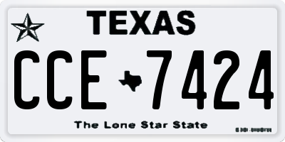 TX license plate CCE7424