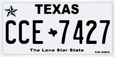 TX license plate CCE7427