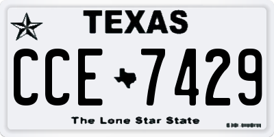 TX license plate CCE7429