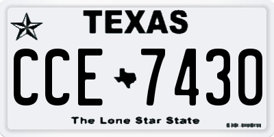 TX license plate CCE7430
