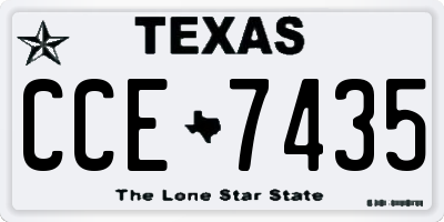 TX license plate CCE7435