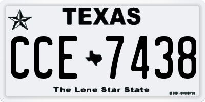 TX license plate CCE7438