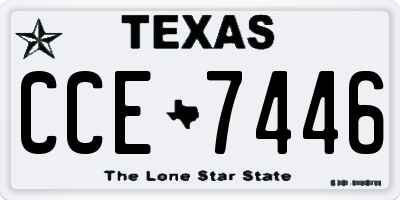 TX license plate CCE7446