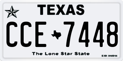 TX license plate CCE7448
