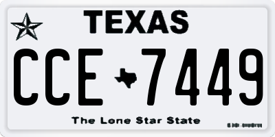TX license plate CCE7449