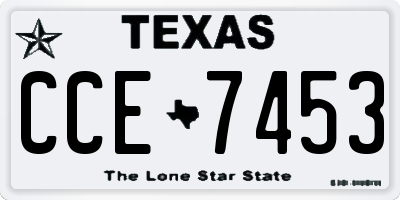 TX license plate CCE7453