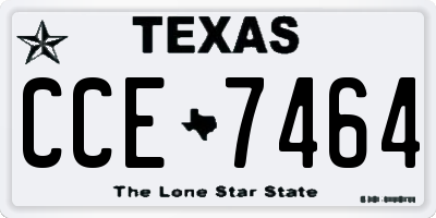 TX license plate CCE7464