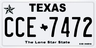 TX license plate CCE7472