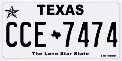 TX license plate CCE7474