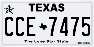 TX license plate CCE7475