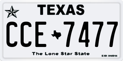 TX license plate CCE7477
