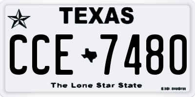 TX license plate CCE7480