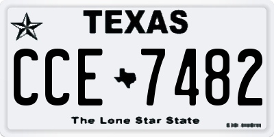 TX license plate CCE7482