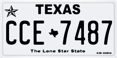 TX license plate CCE7487