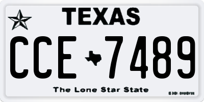 TX license plate CCE7489