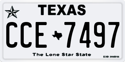 TX license plate CCE7497
