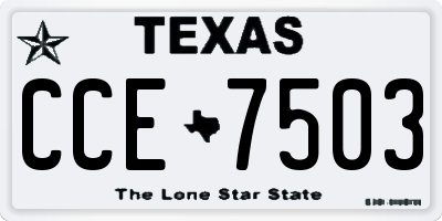 TX license plate CCE7503