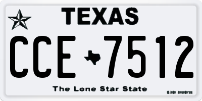 TX license plate CCE7512
