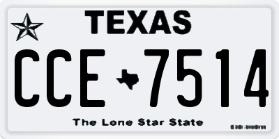 TX license plate CCE7514