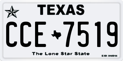 TX license plate CCE7519